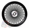 Ultima Wheel 16 3.5 48 Fat Spoke Front Wheel Black Out Rim 08+ Harley Touring  Dual Disc