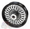 Ultima Wheels & Rims 16 3.5 48 Fat Spoke Front Wheel Black Out Rim 08+ Harley Touring ABS Dual Disc