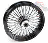 Ultima Wheels & Rims 16 3.5 48 Fat Spoke Front Wheel Black Rim 08+ Harley Touring 25mm ABS Dual Disc