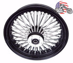 Ultima Wheels & Rims 16 x 3.5 48 Fat King Spoke Front Wheel Black Rim Dual Disc Harley Touring Bagger