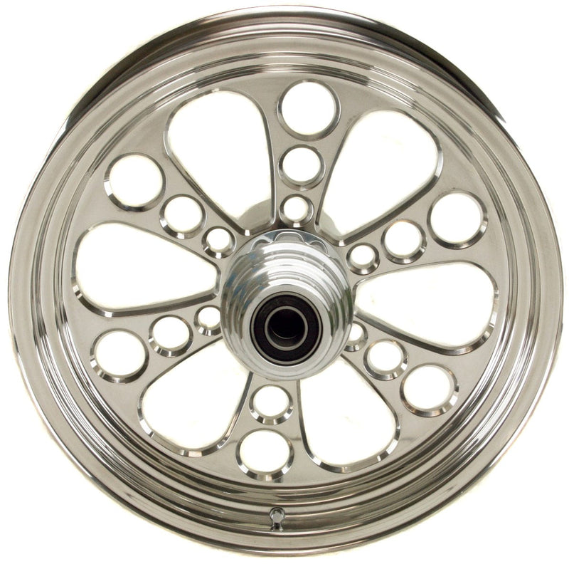 Ultima Wheels & Rims 18 3.5 Polished Kool Kat Billet Front Wheel Rim Dual Disc Harley Touring Softail