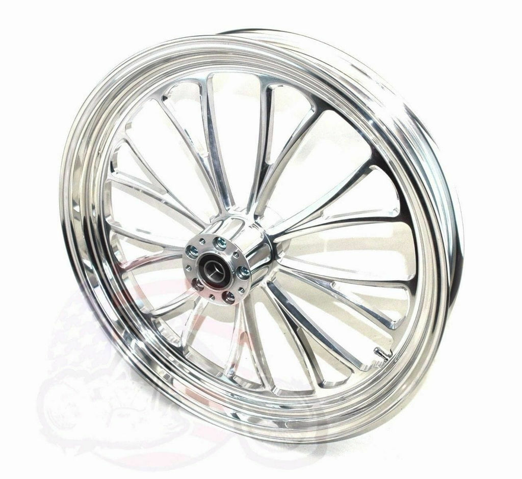 Ultima Wheels & Rims 18 3.5 Polished Manhattan Billet Front Wheel Rim Dual Disc Harley Touring Custom
