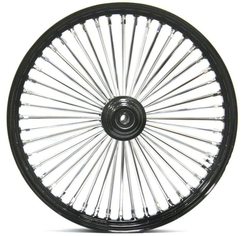 Ultima Wheels & Rims 21 2.15 48 Fat Spoke Front Wheel Black Rim 08+ Harley Softail Touring 25mm SD