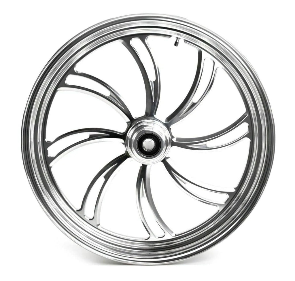 Ultima Wheels & Rims 21 x 3.5 Polished Vortex Billet Front Wheel Rim Single Disc Harley Touring 08+