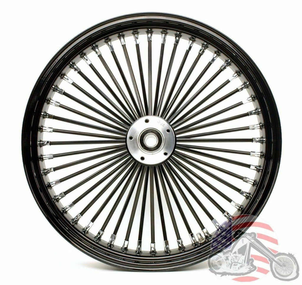 Ultima Wheels & Rims 21x3.5 48 Fat King Spoke Front Black Out Rim Dual Disc Harley Touring ABS 08-20