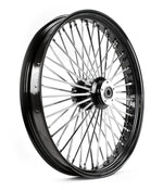 Ultima Wheels & Rims 30" x 4" 48 Fat King Spoke Front Wheel Black Rim Dual Disc Harley Touring Custom