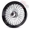 Ultima Wheels & Rims 48 King Fat Spoke 16 X 3.5 Front Wheel Black Rim Hub Harley Softail Wide Glide