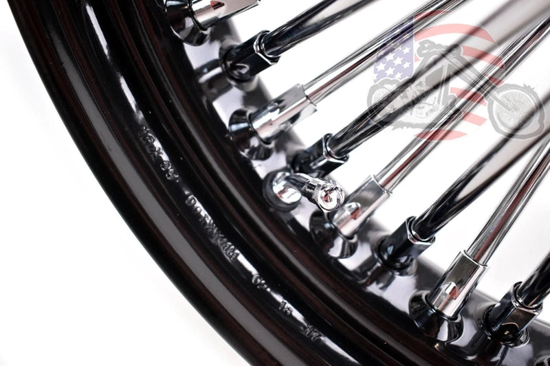 Ultima Wheels & Rims 48 King Fat Spoke 16 X 3.5 Front Wheel Black Rim Hub Harley Softail Wide Glide