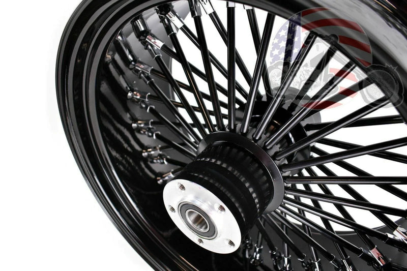 Ultima Wheels & Rims 48 King Fat Spoke 18 X 8.5 Rear Wheel Black-Out Rim Harley Softail Chopper