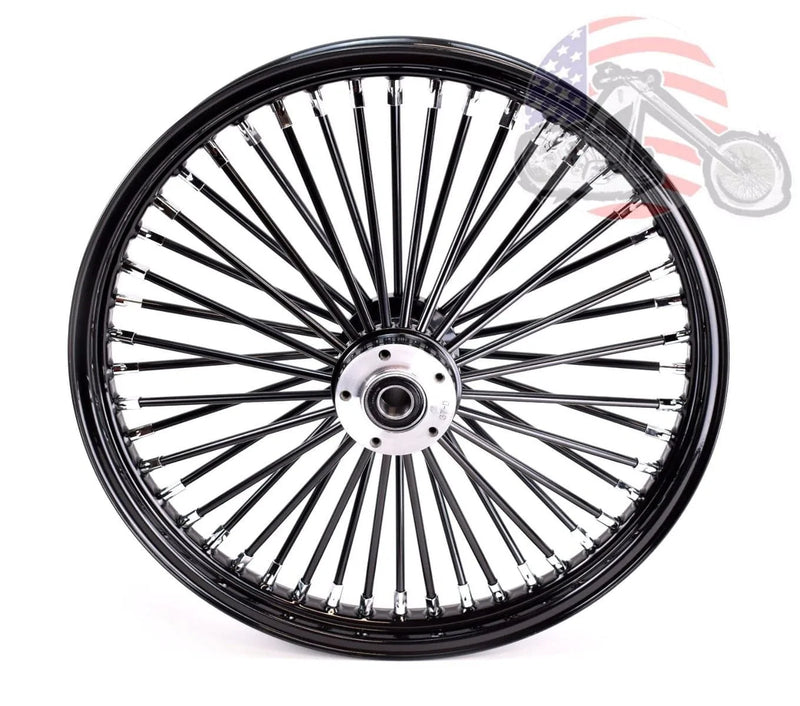 Ultima Wheels & Rims 48 King Fat Spoke Black Out 21" X 2.15" Front Wheel Rim Harley Softail Dyna