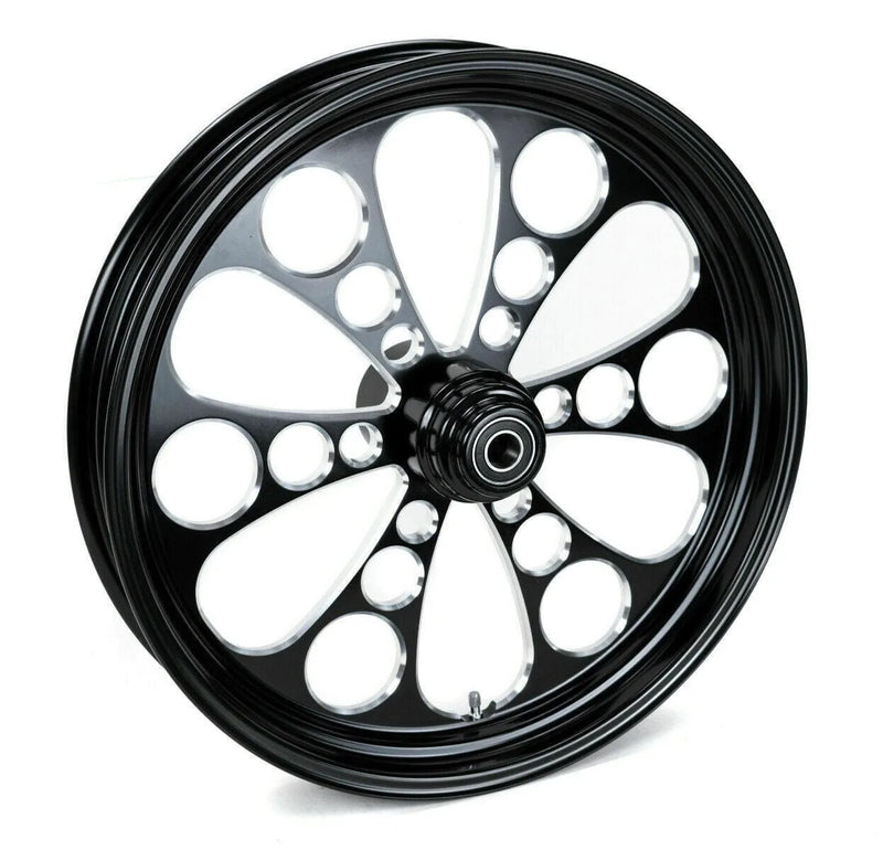 Ultima Wheels & Rims Black Kool Kat 26" 3.5" Billet Front Wheel Rim Harley Touring Custom Single Disc