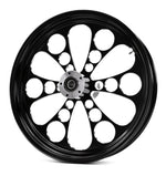 Ultima Wheels & Rims Black Kool Kat 26" 3.5" Billet Front Wheel Rim Harley Touring Custom Single Disc