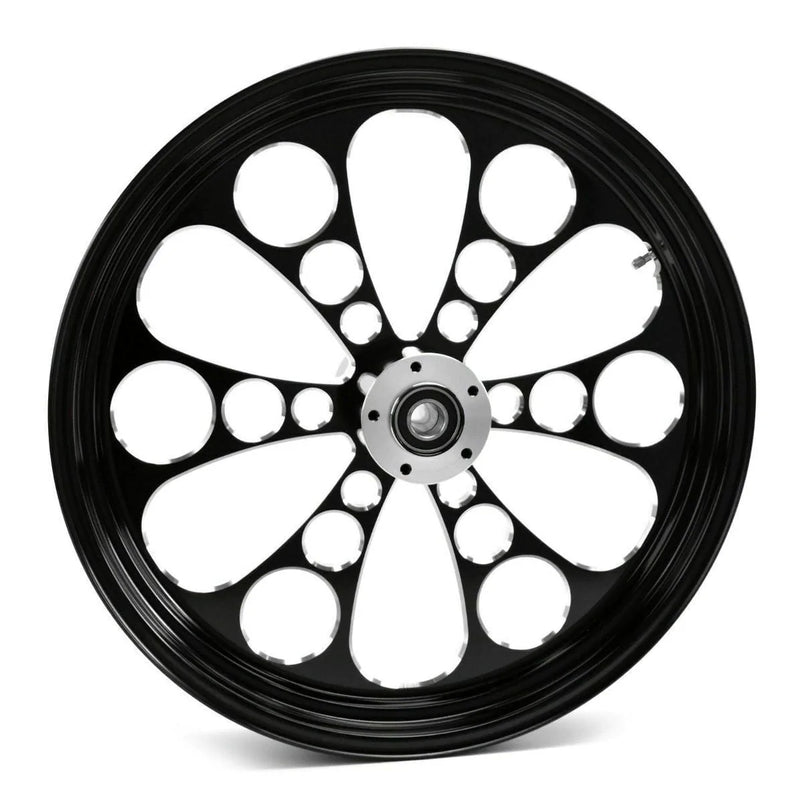 Ultima Wheels & Rims Black Kool Kat 26 x 3.5 Billet Front Wheel Rim Harley Single Disc Softail 07+