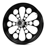 Ultima Wheels & Rims Black Kool Kat 26 x 3.5 Billet Front Wheel Rim Harley Single Disc Softail 07+