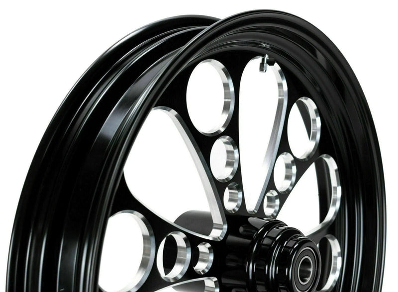 Ultima Wheels & Rims Black Kool Kat 26 x 3.5 Billet Front Wheel Rim Harley Single Disc Softail 07+