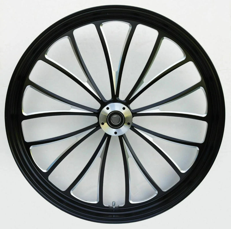 Ultima Wheels & Rims Black Manhattan 21" 2.15 Billet Front Dual Disc Wheel Rim Harley Touring Softail