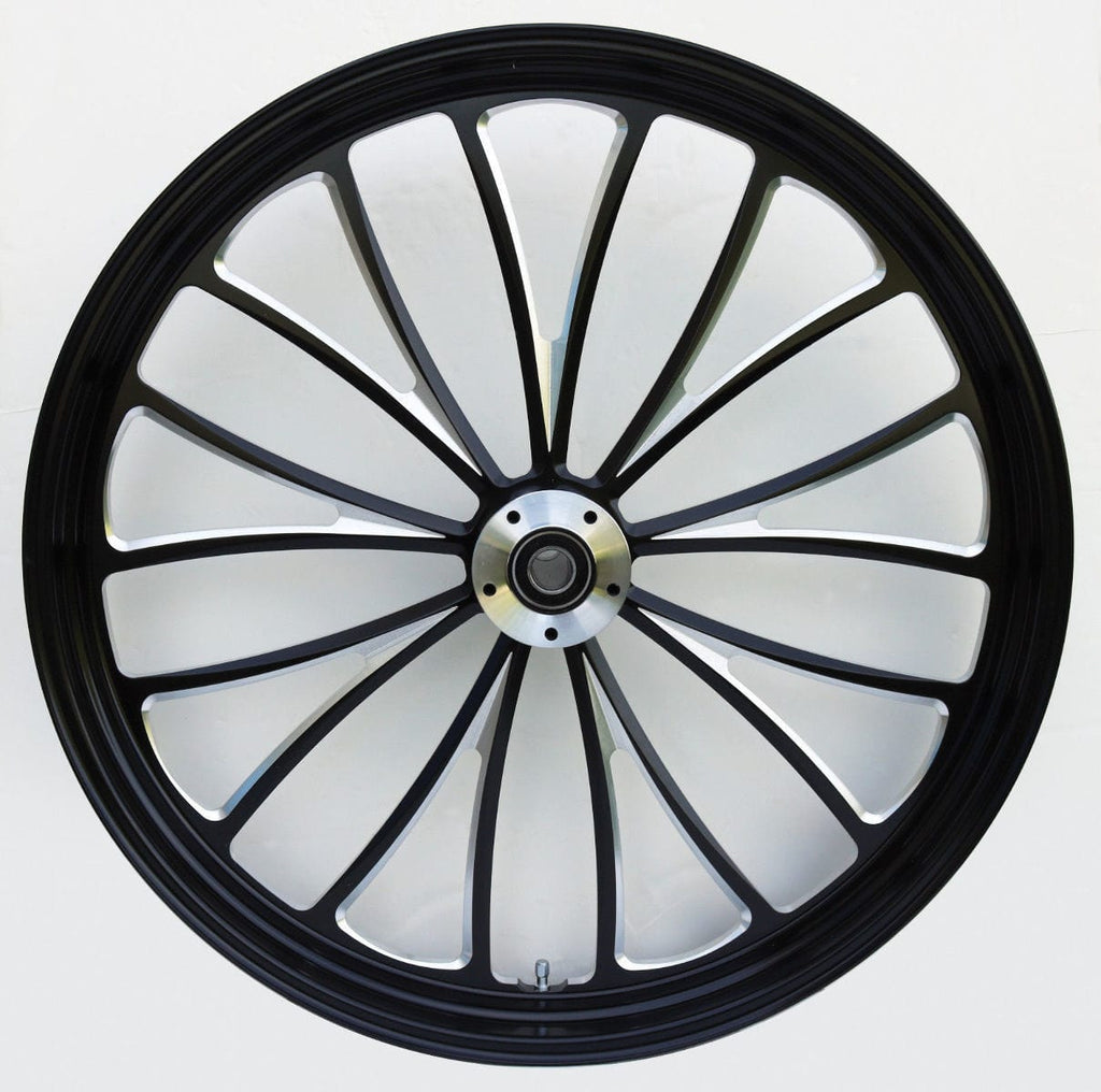 Ultima Wheels & Rims Black Manhattan 23 x 3.5 Billet Front Wheel Rim Harley Touring Dual Disc 2008+