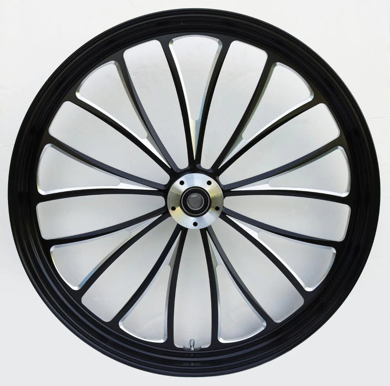 Ultima Wheels & Rims Black Manhattan 23 x 3.5 Billet Front Wheel Rim Harley Touring Dual Disc Bagger