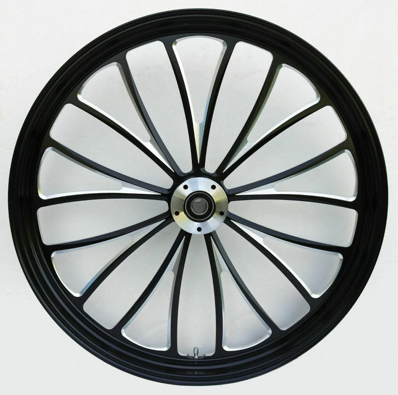 Ultima Wheels & Rims Black Manhattan 23 x 3.5 Billet Front Wheel Rim Harley Touring Softail Chopper