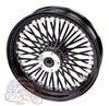 Ultima Wheels & Rims Black Out 16 3.5 48 Fat King Spoke Single Front Wheel Rim Harley Touring Bagger