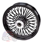 Ultima Wheels & Rims Black Out 16 3.5 48 Fat King Spoke Single Front Wheel Rim Harley Touring Bagger