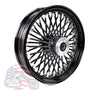 Ultima Wheels & Rims Black Out 16 3.5 48 Fat King Spoke Single Front Wheel Rim Harley Touring Bagger