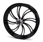 Ultima Wheels & Rims Black Vortex 21" 3.5" Billet Front Wheel Rim Harley Touring Custom Dual Disc