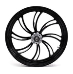Ultima Wheels & Rims Black Vortex 21" 3.5" Billet Mag Front Wheel Rim Harley Custom Single Disc 84-07
