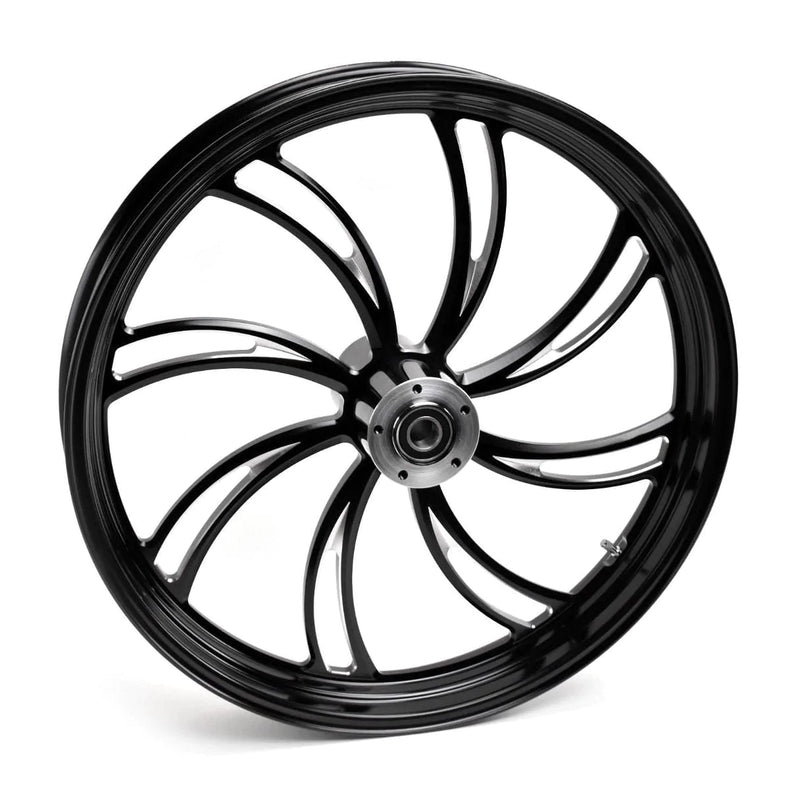 Ultima Wheels & Rims Black Vortex 26" x 3.5" Billet Front Wheel Rim Harley Touring Custom Dual Disc