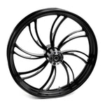 Ultima Wheels & Rims Black Vortex 26" x 3.5" Billet Front Wheel Rim Harley Touring Custom Dual Disc