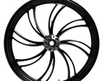 Ultima Wheels & Rims Black Vortex 26" x 3.5" Billet Front Wheel Rim Harley Touring Custom Dual Disc