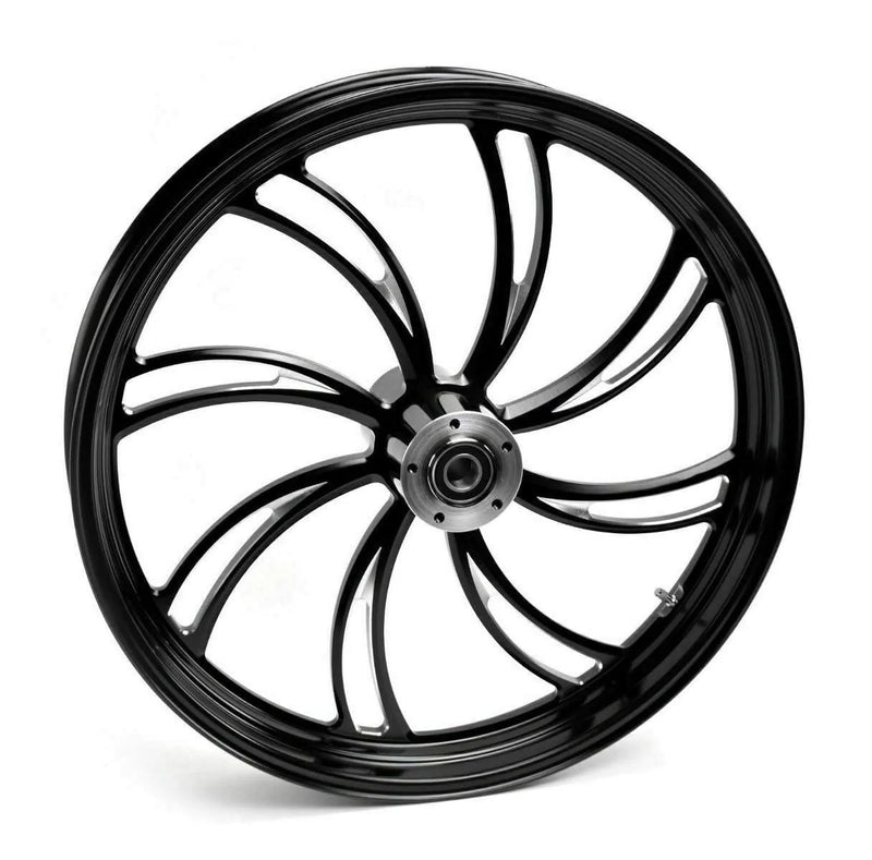 Ultima Wheels & Rims Black Vortex 26" x 3.5" Billet Front Wheel Rim Harley Touring Dual Disc ABS 08+