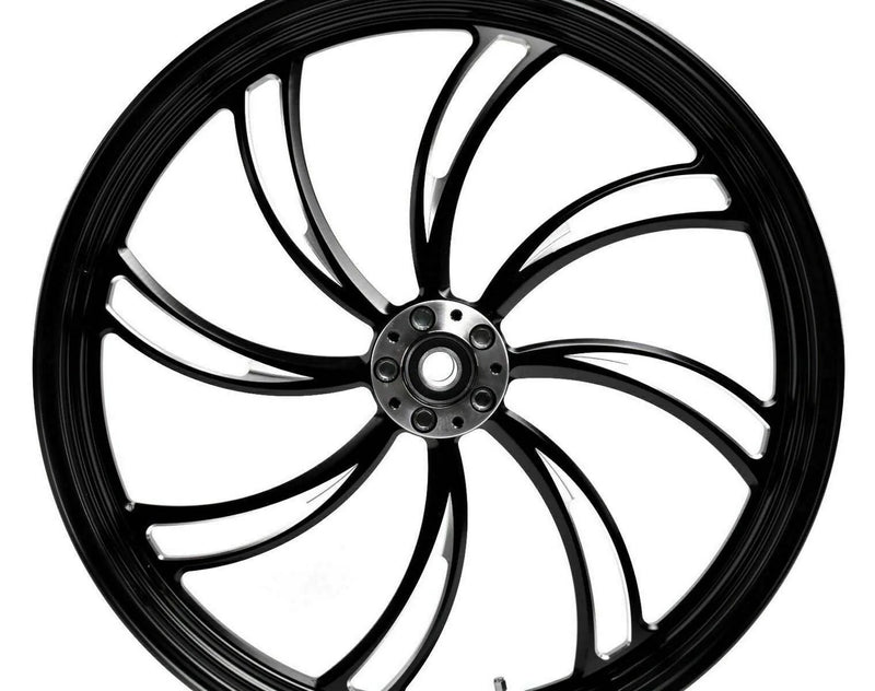 Ultima Wheels & Rims Black Vortex 26" x 3.5" Billet Front Wheel Rim Harley Touring Dual Disc ABS 08+