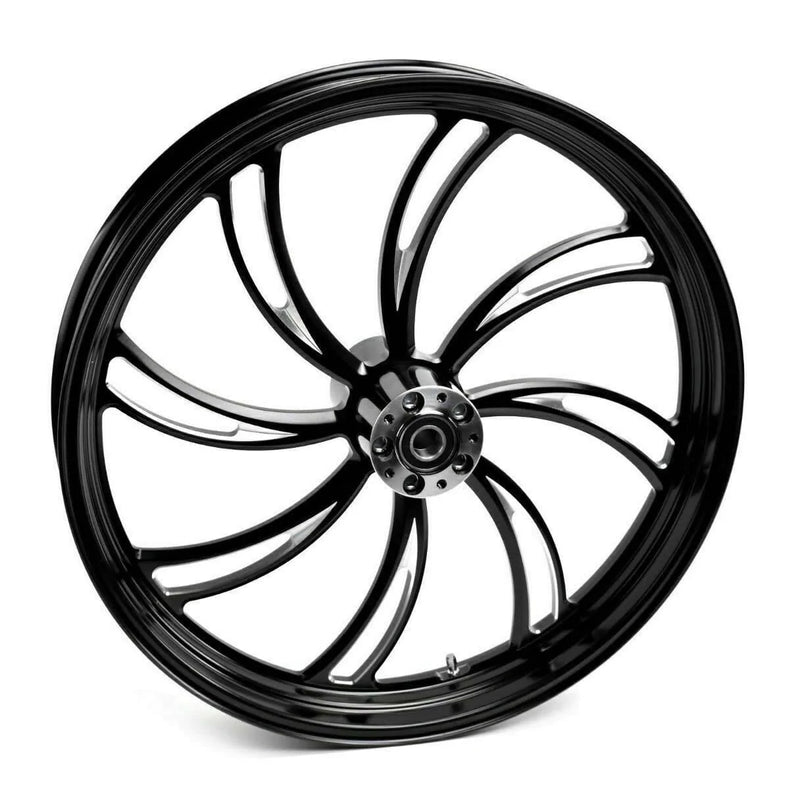 Ultima Wheels & Rims Black Vortex 26" x 3.5" Billet Front Wheel Rim Harley Touring Dual Disc ABS 08+