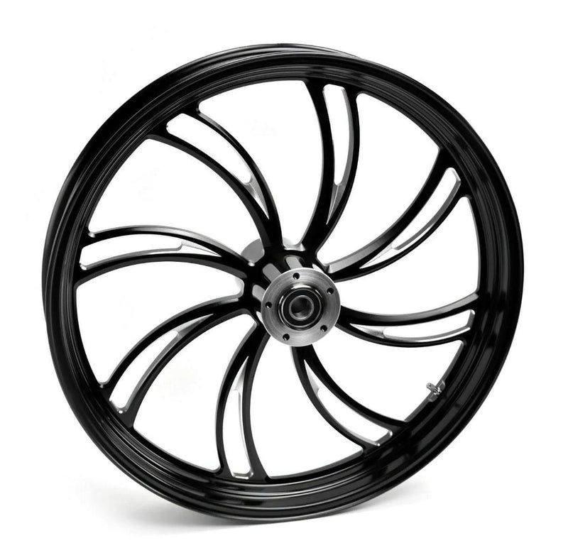 Ultima Wheels & Rims Black Vortex 26" x 3.5" Billet Front Wheel Rim Harley Touring Dual Disc Custom