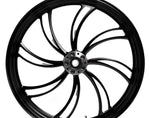 Ultima Wheels & Rims Black Vortex 26" x 3.5" Billet Front Wheel Rim Harley Touring Dual Disc Custom