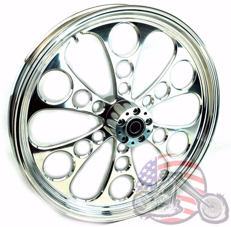 Ultima Wheels & Rims New Polished Kool Kat 23" x 3.5" Billet Front Wheel Rim Harley Touring Dual Disc