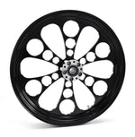 Ultima Wheels & Rims Ultima Black 18 x 3.5 Single Disc Billet Kool Kat Front Wheel Harley Touring 84+