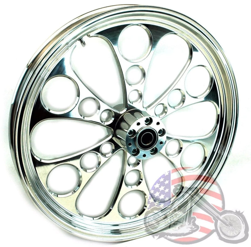 Ultima Wheels & Rims Ultima Kool Kat Polish Billet 21 2.15 Front Wheel Rim Harley Softail Wide Glide