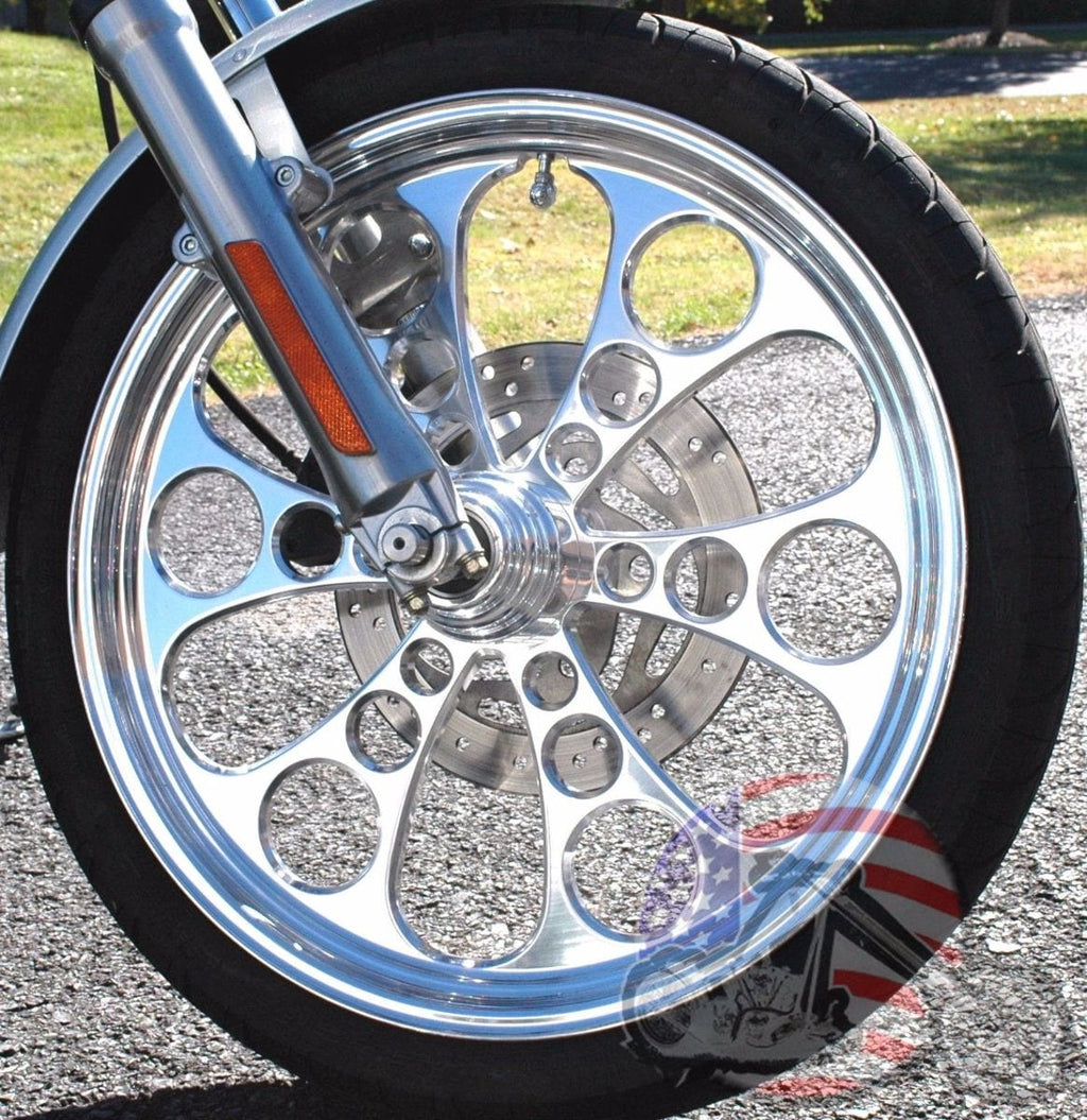 Ultima Kool Kat Polish Billet 21 2.15 Front Wheel Rim Harley Softail 