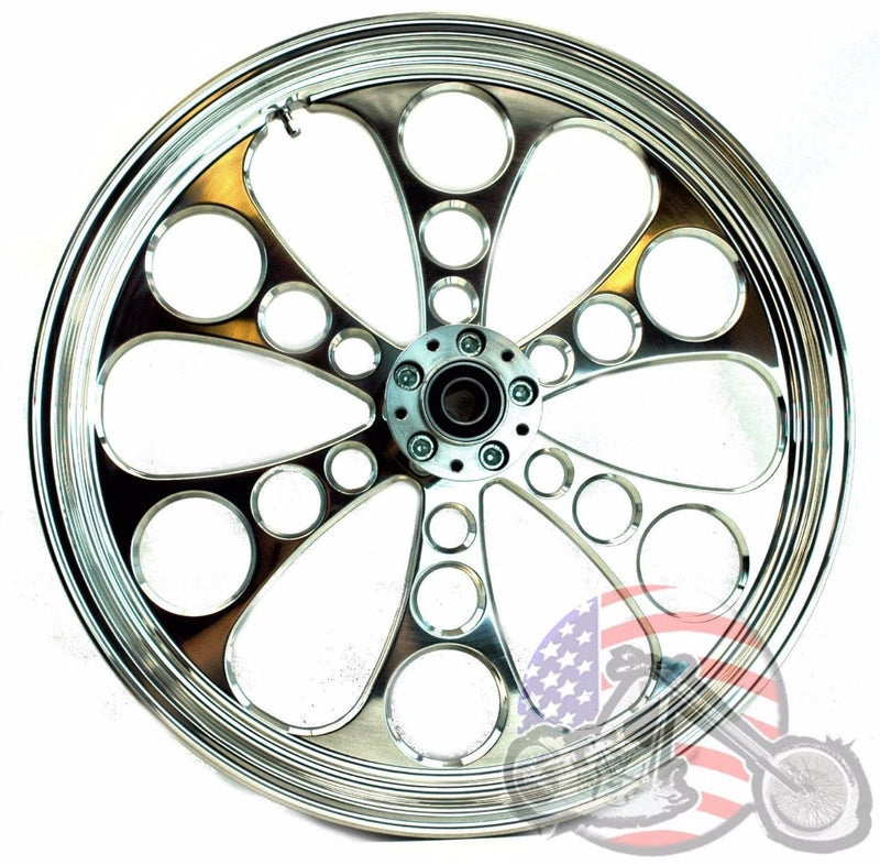 Ultima Wheels & Rims Ultima Kool Kat Polish Billet 21 2.15 Front Wheel Rim Harley Softail Wide Glide