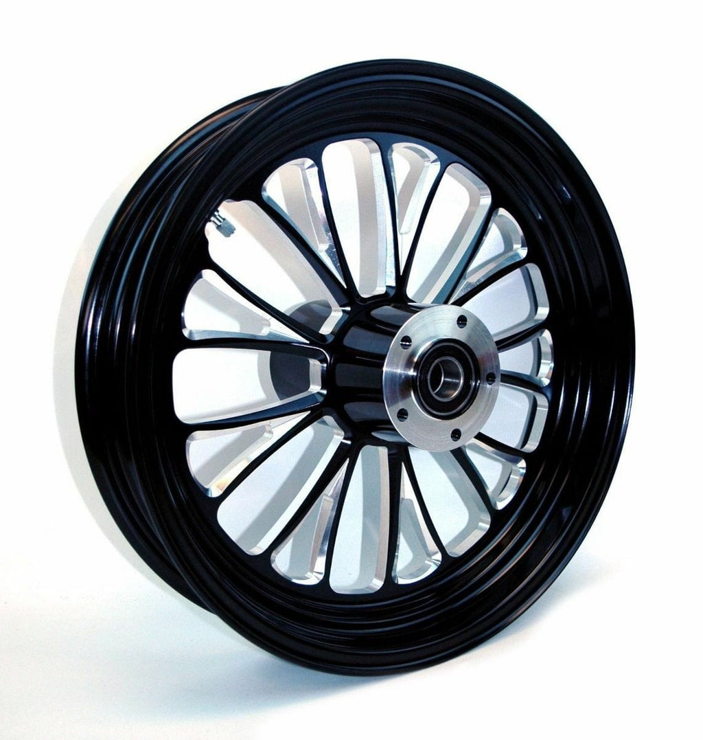 ULTIMA Wheels & Rims Ultima Manhattan Black Billet Aluminum 18 3.5 Front Wheel Harley Touring 08-2018
