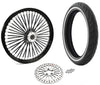 Ultima Wheels & Tire Packages 21 2.15 Black Front 48 Spoke Narrow Glide Wheel Rim Tire Package Harley XL Dyna