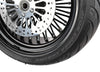 Ultima Wheels & Tire Packages Ultima 18 X 10.5 Black Out 48 Fat King Spoke Rear Wheel Rim BW Package 300 Tire