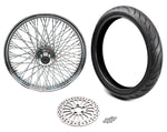 Ultima Wheels & Tire Packages Ultima 21" x 2.15" Twisted 80 Spoke Front Wheel Tire Package BW 1984-1999 Harley