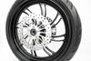 Ultima Wheels & Tire Packages Vortex Black Billet 21 2.15 BW Wheel Tire ABS Package Harley Touring Softail 08+