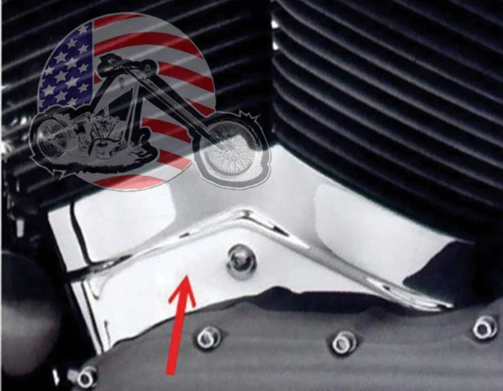 V-Factor Fairings & Body Work Chrome Cylinder Base Crank Case Engine Cover Left Side 2004+ Harley Sportster XL