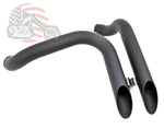 V-Twin Manufacturing 1 3/4" Black LAF L.A.F. Exhaust Header Set Drag Pipes Harley Ironhead Sportster