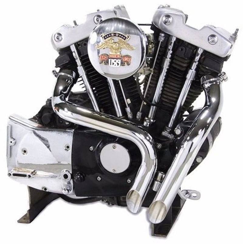 V-Twin Manufacturing 1 3/4" Chrome LAF L.A.F. Exhaust Header Set Drag Pipes Harley Ironhead Sportster