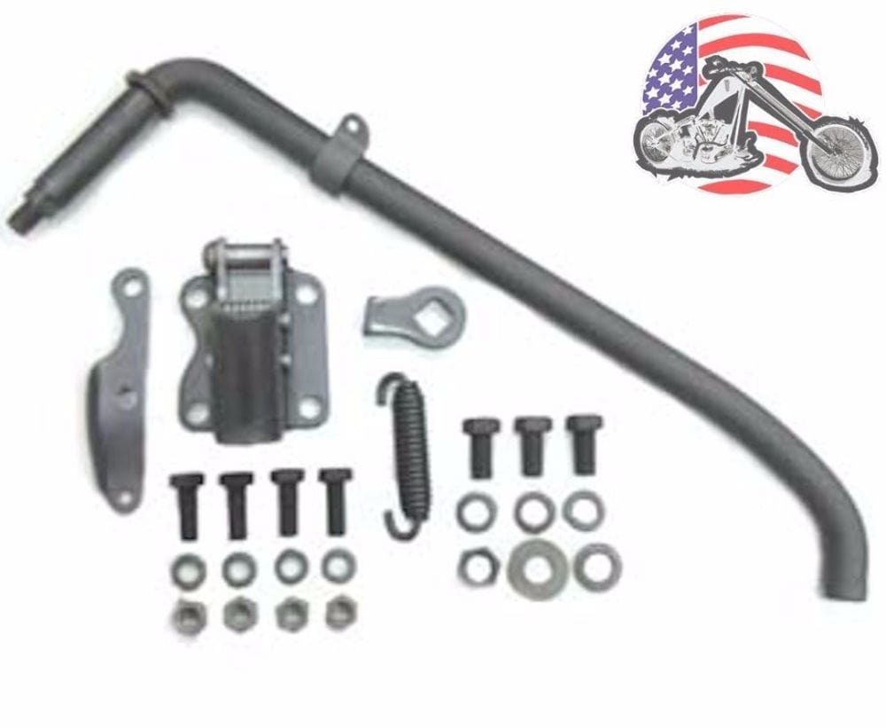 V-Twin Manufacturing Antique, Vintage, Historic New Replica Parkerized Jiffy Kickstand Assembly Kit Panhead Knucklehead 50003-36